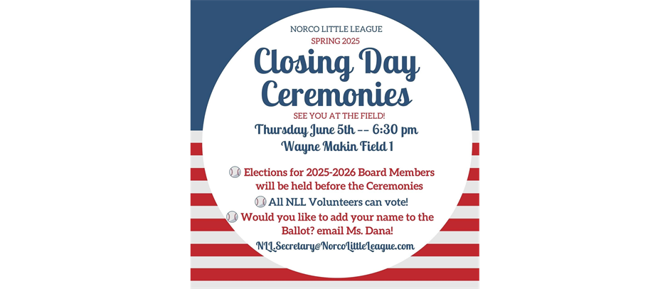 Closing Ceremonies and General Membership Meeting