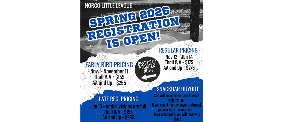 Online Spring Registration Open