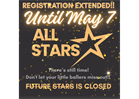 All Stars Registration Extended to 5/7